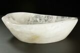 Polished Leaf Shaped Quartz Bowl - Madagascar #302610-1